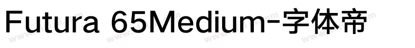 Futura 65Medium字体转换